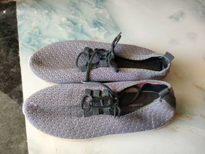 Comfortable Grey Knit Sneakers