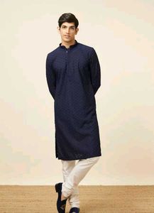 Men's Navy Blue Kurta