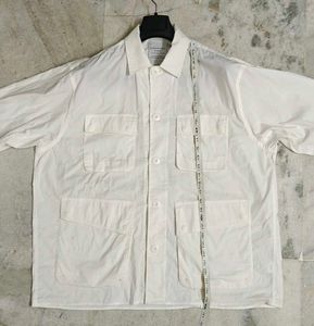 Classic White Utility Shirt Jacket