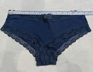 ⭐ Navy Blue Lace Trim Briefs
