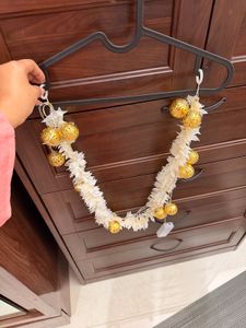 Decorative String Lights with Gold Orbs