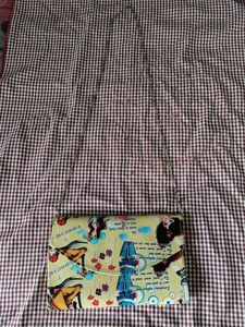 Novelty Print Clutch with Chain Strap