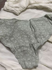 Cute Floral Ribbed Briefs