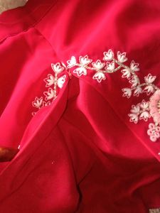 Vibrant Pink Embroidered Fusion Outfit
