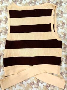 Striped Tie-Front Tank Top