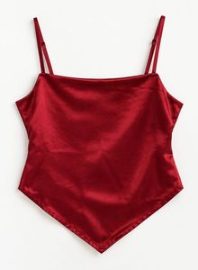 Red Satin Camisole Top