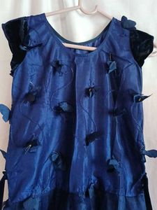 Navy blue butterfly gown