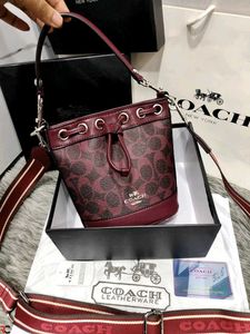 COACH* *MINI BUCKET BAG IN SIGNATURE CANVAS*