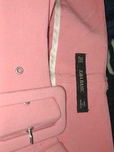 Stylish pastel Pink High-Waist Trousers