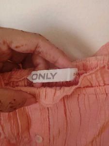Chic Off-Shoulder Peach Blouse
