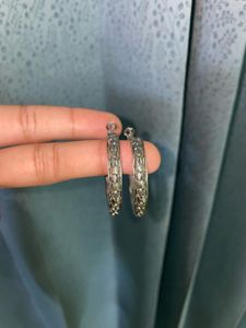 Stylish Silver Hoop Earrings