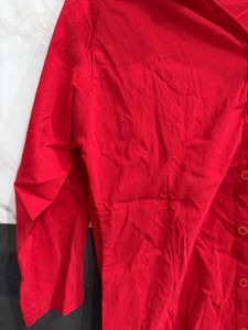 Classic Red Button-Up Shirt