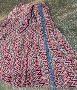 Colorful Zigzag Print Ethnic Skirt