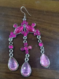 Pink Danglers Earrings