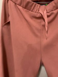 Tokyo Talkies Pink Ribbed Pants