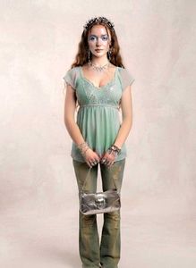 ​✨ Y2K Mint Fairy Butterfly Sequin Top ✨