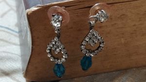 Sparkling Blue Drop Earrings