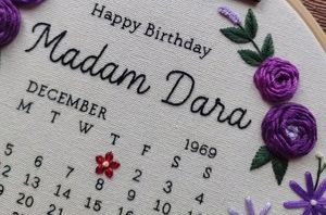 Calendar Themed Birthday Hoop