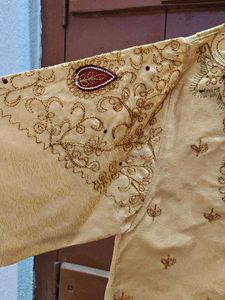 Bengali style Embroidered tussar Silk Kurta