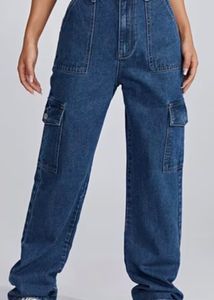 NEW DENIM CARGO JEANS FOR WOMEN