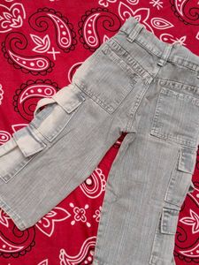 Light Wash Cargo Jeans