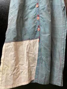 Blue cotton Kurta with stylish pocket