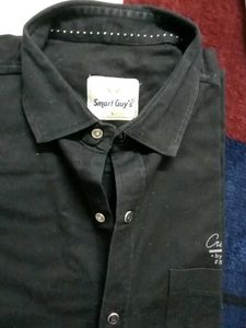 Smart Guy's Black Casual Shirt