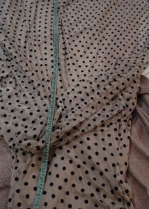 Retro Polka Dot Maxi Dress with trail