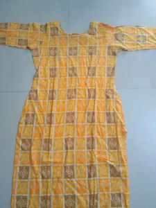 Yellow Bandhani Print kurta