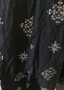 Black Full Anarkali Kurti