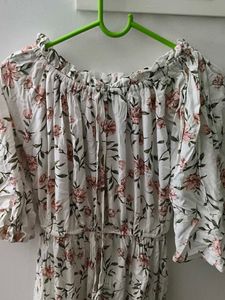 Floral Off-Shoulder Midi Dress