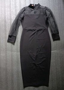 Elegant Black Midi Dress