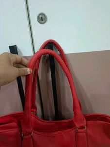 Imported Chic Coral Tote Bag
