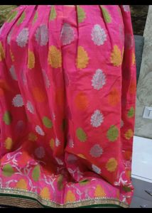 Pink Banarasi Silk Lehenga