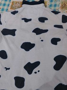 Men's Cow Print Polo Shirt