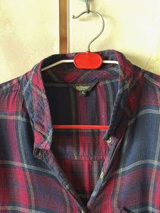 Red and Blue Plaid Long Sleeve Shirt