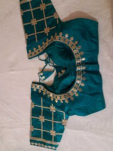Stunning Teal Embroidered Blouse