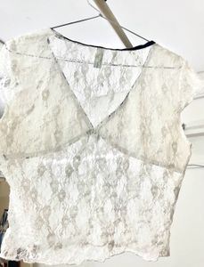 Lace Trim Crop Top
