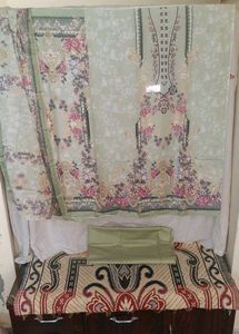 Light Green Floral Print Kurta Set
