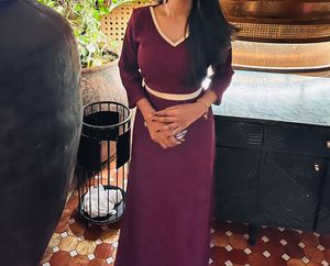 Elegant classy Burgundy one piece