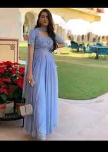 Elegant Blue Kurta Set with Dupatta