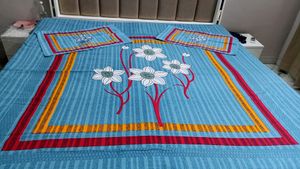 (New) Pure Cotton Double Bedsheet