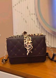 Crossbody Bag with Leopard Scarf