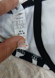 brand new Zebra Print Bikini Top..34C