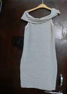Striped Off-Shoulder Dress