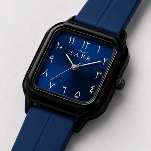 SABR Square Watch with Blue Dial