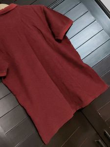 Louis Philippe Men Classic Red Polo T-shirt