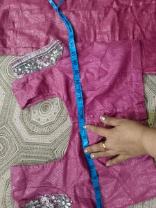 Heavy party wear blouse &amp; Shimmer peticot L size