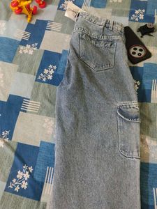 Light Wash Cargo Jeans