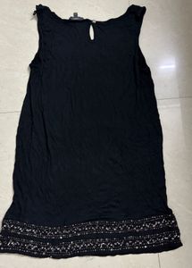 Sparkly Black Sleeveless Top
